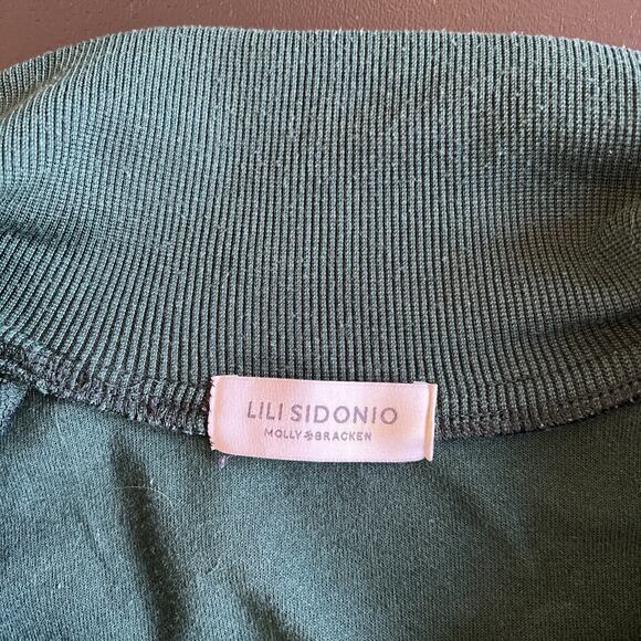 Molly Bracken Lili Sidonio Track Jacket Small Kelly Green Full Zip Pocket L Logo - Picture 5 of 9